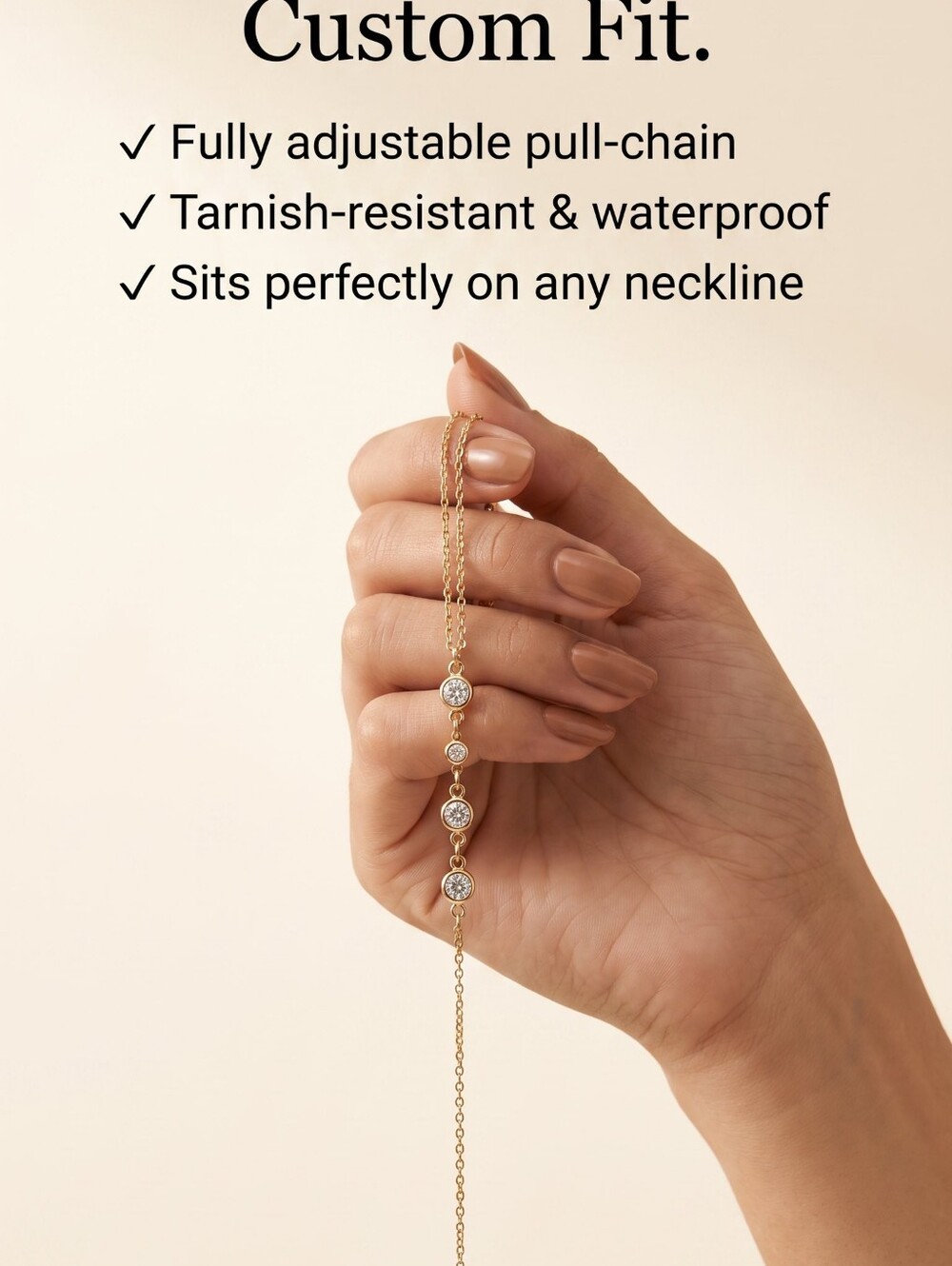 Vintage Zircon Tassel Necklace, Geometric Bead Choker
